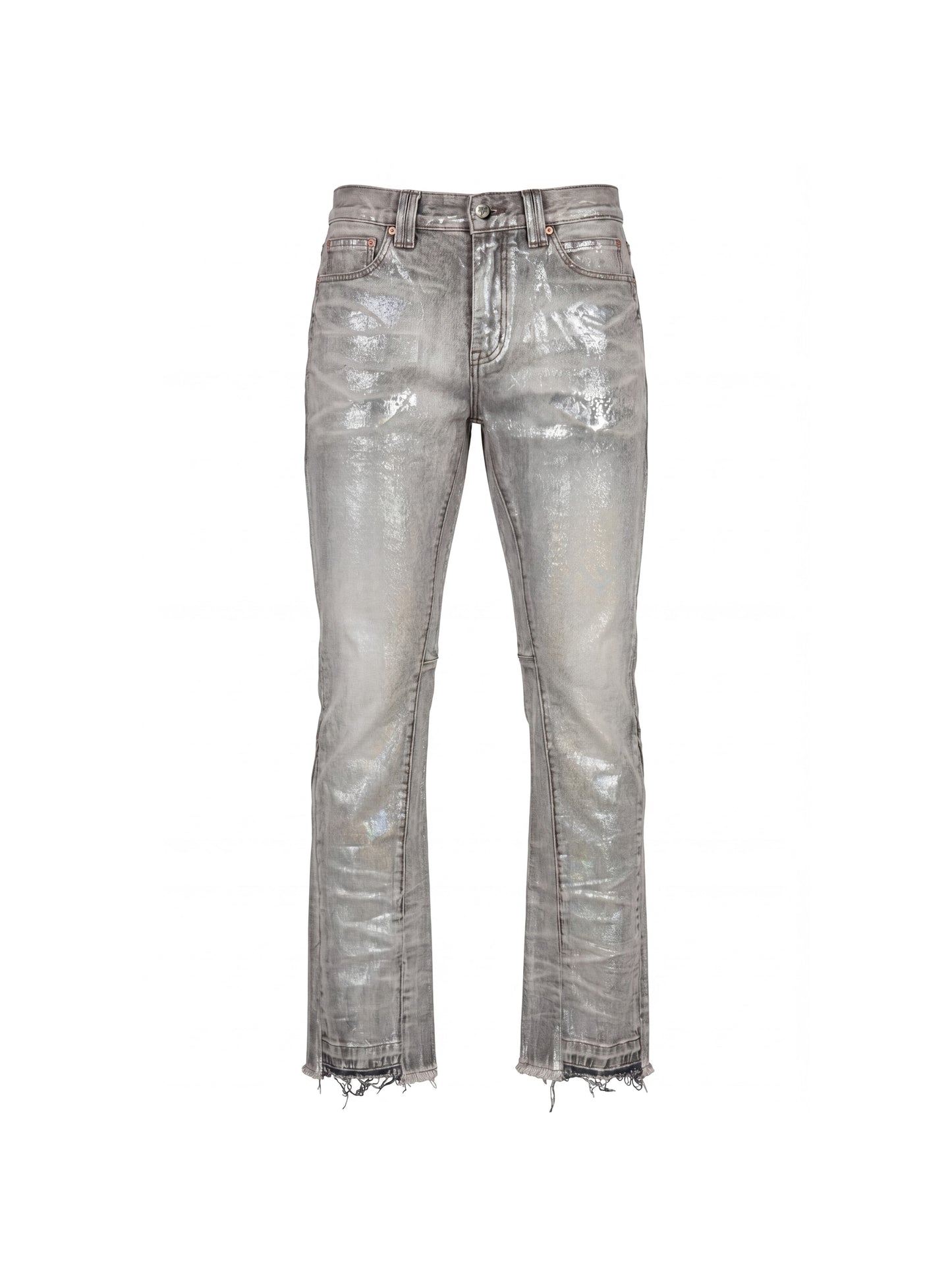 Silver Waxed Jeans