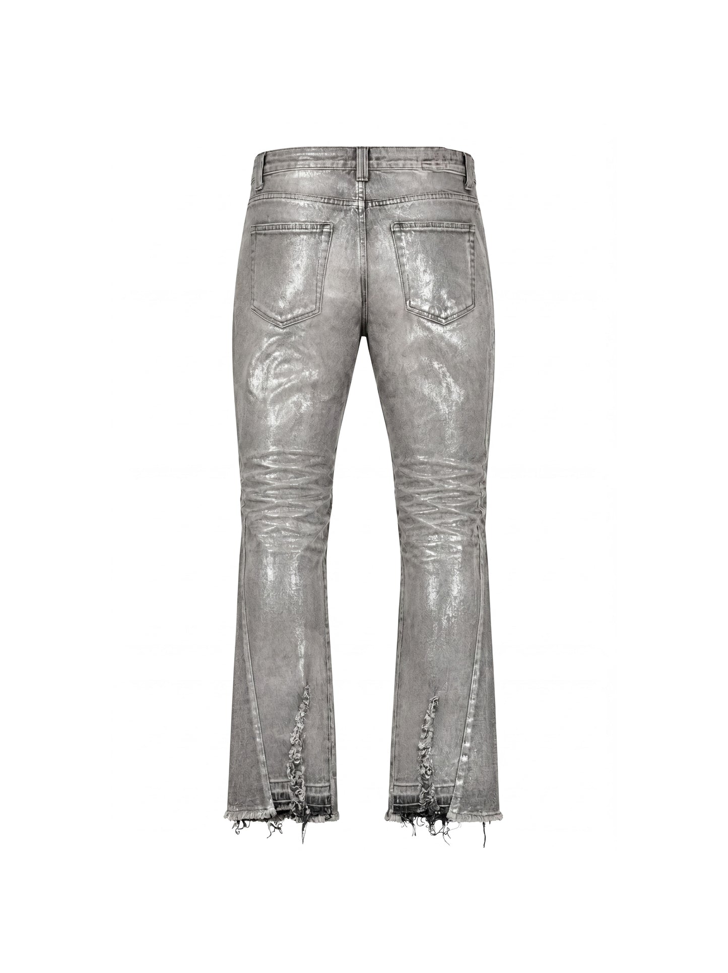 Silver Waxed Jeans