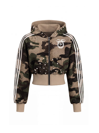 Women Camo Zipper